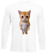 Лонгслив Кошеня в повний зріст Белый фото