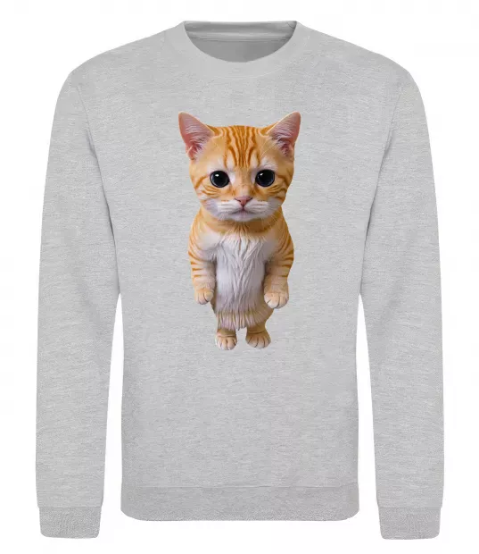 Світшот Кошеня в повний зріст Сірий меланж фото