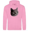 Мужская толстовка (худи) Кіт дивиться Розовый фото