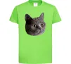 Дитяча футболка Кіт дивиться Лаймовий Дитяча футболка Кіт дивиться Лаймовий фото