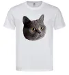 Чоловіча футболка Кіт дивиться Білий фото
