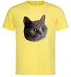 Чоловіча футболка Кіт дивиться Лимонний фото