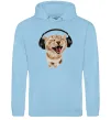 Мужская толстовка (худи) Кіт в навушниках Голубой фото