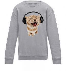 Детский Свитшот Кіт в навушниках