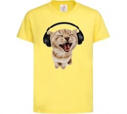 Детская футболка Кіт в навушниках Детская футболка Кіт в навушниках