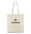 Эко-сумка Lexus logo та назва Бежевый фото