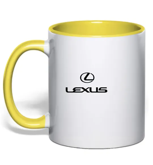Чашка с цветной ручкой Lexus logo та назва Лимонный фото