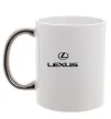 Чашка з кольоровою ручкою Lexus logo та назва Срібло фото