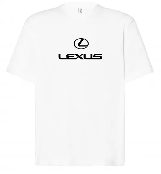 Футболка Оверсайз Lexus logo та назва Белый фото