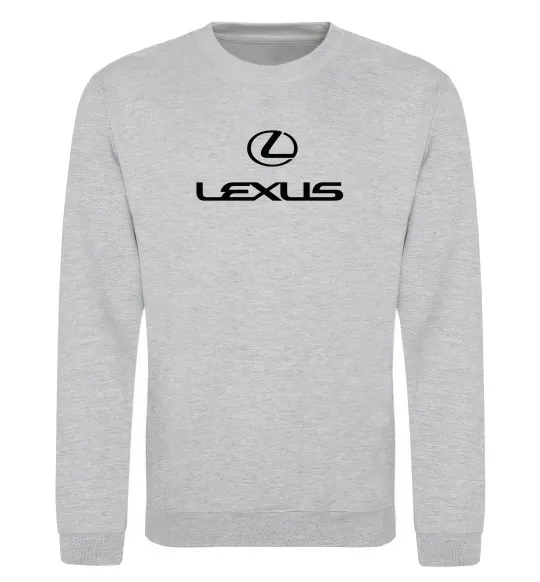 Свитшот Lexus logo та назва Серый меланж фото