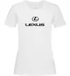 Женская футболка Lexus logo та назва Белый фото