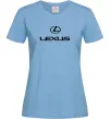 Женская футболка Lexus logo та назва Голубой фото