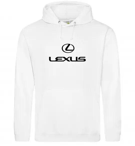 Женская толстовка (худи) Lexus logo та назва Белый фото
