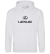 Женская толстовка (худи) Lexus logo та назва Серый меланж фото