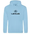 Женская толстовка (худи) Lexus logo та назва Голубой фото