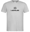 Мужская футболка Lexus logo та назва Серый фото