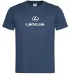 Мужская футболка Lexus logo та назва Темно-синий фото