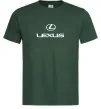 Мужская футболка Lexus logo та назва Темно-зеленый фото