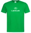 Мужская футболка Lexus logo та назва Зеленый фото