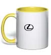 Чашка с цветной ручкой Lexus logo Солнечно желтый фото