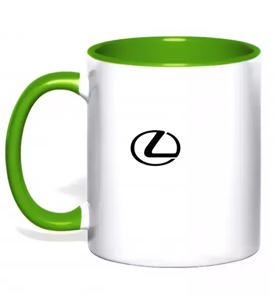 Чашка с цветной ручкой Lexus logo Зеленый фото