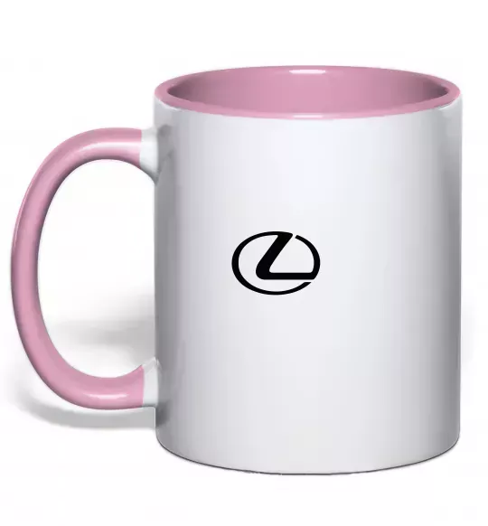 Чашка с цветной ручкой Lexus logo Нежно розовый фото