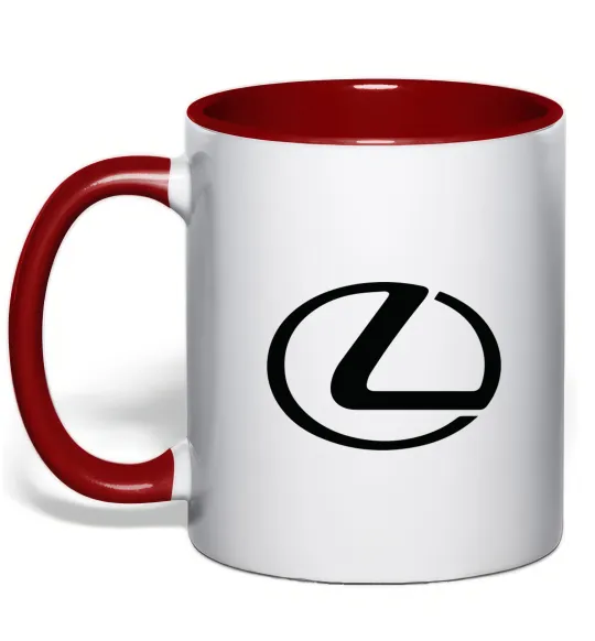Чашка с цветной ручкой Lexus logo Красный фото