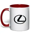 Чашка с цветной ручкой Lexus logo Красный фото