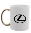 Чашка с цветной ручкой Lexus logo Золото фото