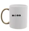 Чашка с цветной ручкой Lexus boss Золото фото