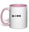 Чашка с цветной ручкой Lexus boss Нежно розовый фото