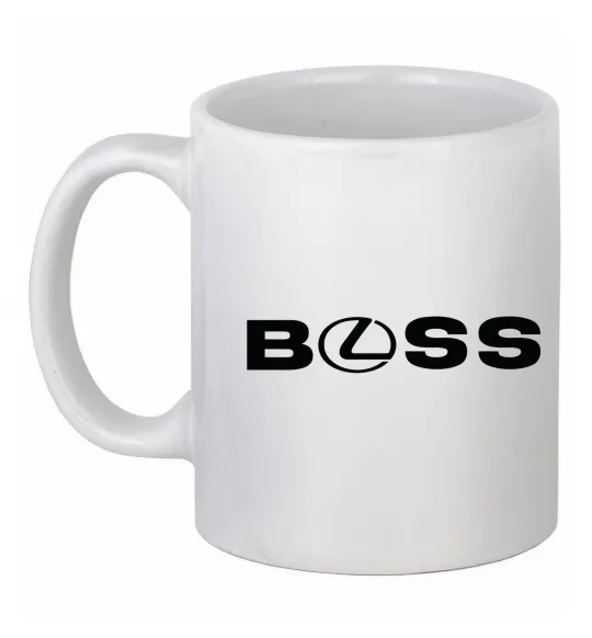 Чашка керамическая Lexus boss Белый фото