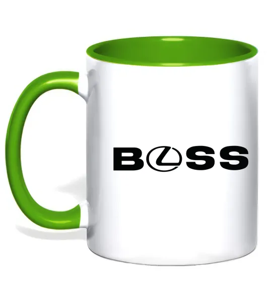 Чашка с цветной ручкой Lexus boss Лаймовый фото