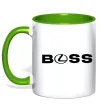 Чашка с цветной ручкой Lexus boss Лаймовый фото
