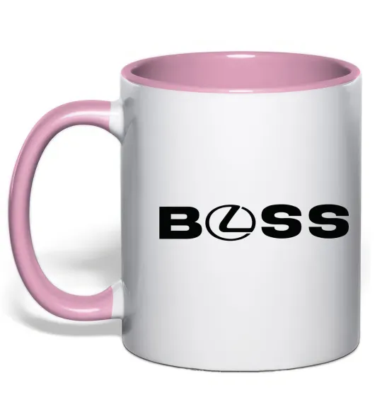Чашка с цветной ручкой Lexus boss Нежно розовый фото