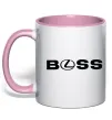 Чашка с цветной ручкой Lexus boss Нежно розовый фото