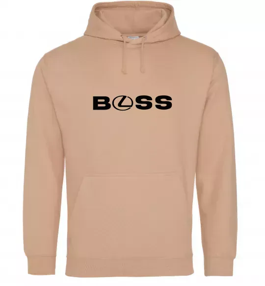 Мужская толстовка (худи) Lexus boss Песочный фото
