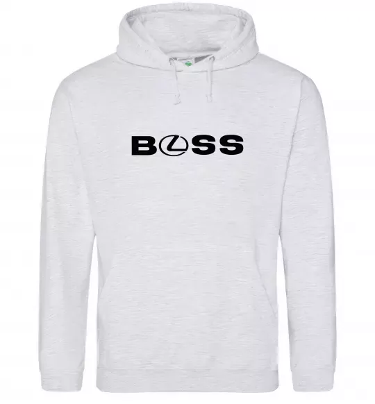 Женская толстовка (худи) Lexus boss Серый меланж фото