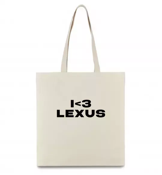 Эко-сумка I <3 Lexus Бежевый фото