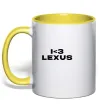 Чашка с цветной ручкой I <3 Lexus Лимонный фото