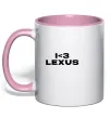 Чашка з кольоровою ручкою I <3 Lexus Ніжно рожевий фото