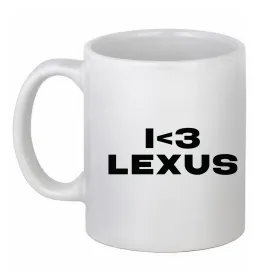 Чашка керамическая Lexus logo Белый фото