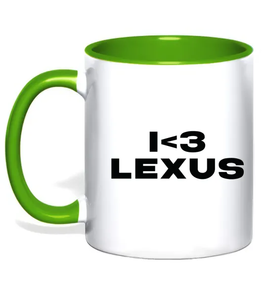 Чашка с цветной ручкой I <3 Lexus Лаймовый фото