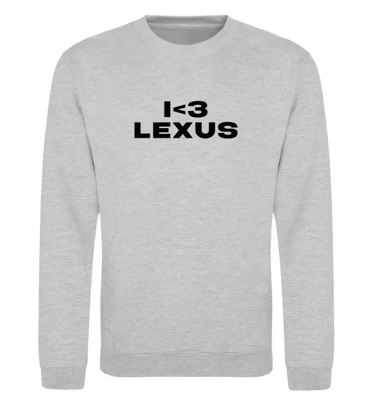 Свитшот I <3 Lexus Серый меланж фото