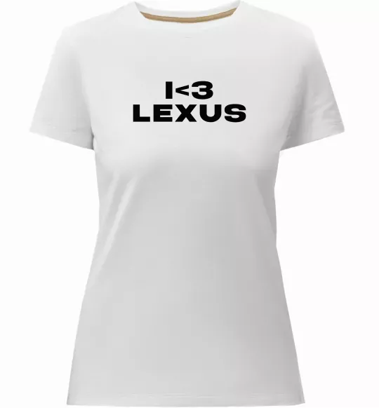 Женская премиум футболка I <3 Lexus Белый фото