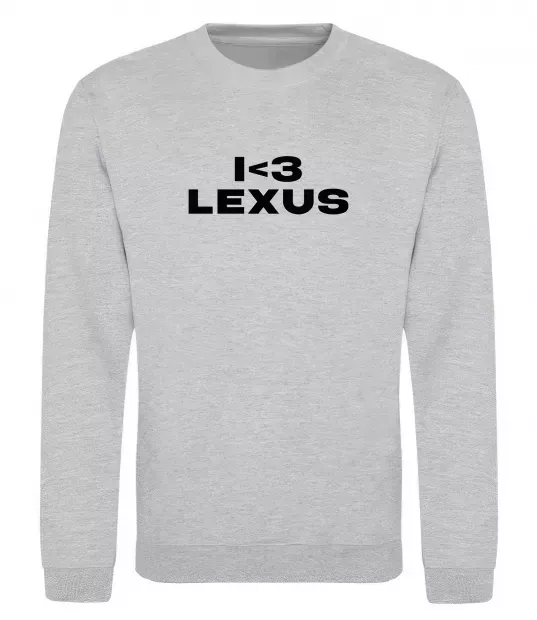 Свитшот I <3 Lexus Серый меланж фото