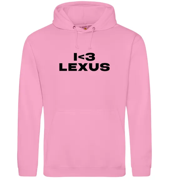 Мужская толстовка (худи) I <3 Lexus Розовый фото
