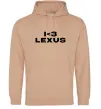Мужская толстовка (худи) I <3 Lexus Песочный фото