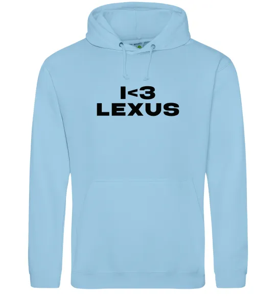 Мужская толстовка (худи) I <3 Lexus Голубой фото