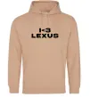 Женская толстовка (худи) I <3 Lexus Песочный фото